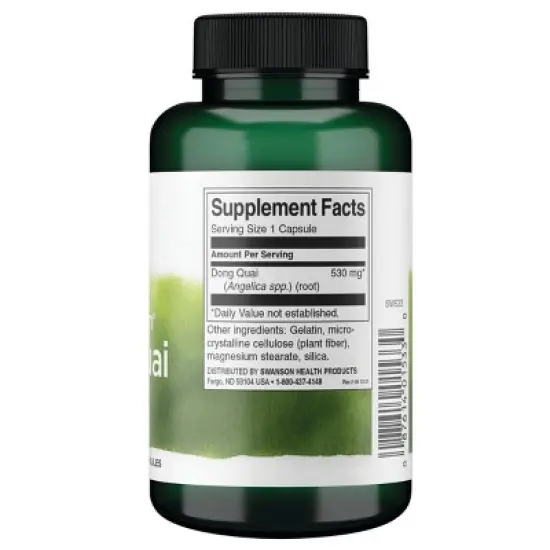 Swanson Herbal Supplements Full Spectrum Dong Quai 530 mg Capsule 100ct image {1}