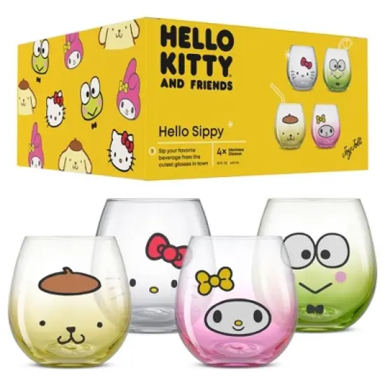 Hello Kitty&reg; and Friends Hello Sippy Stemless Drinking Glasses - 15 oz - Set of 4 image {5}