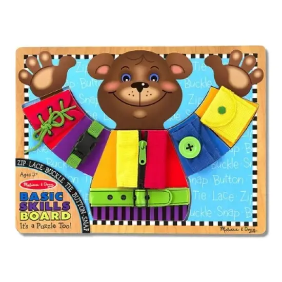 Melissa & Doug Basic Skills Board and Puzzle - Wooden Educational Toy image {3}