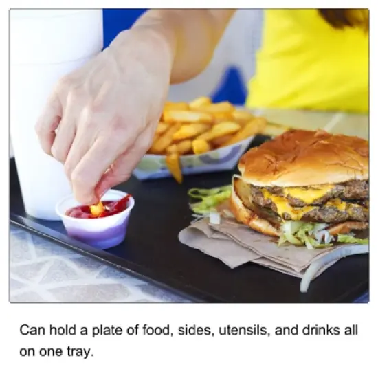 Unique Bargains Plastic Fast Food Reusable Serving Tray 2 Pcs image {3}