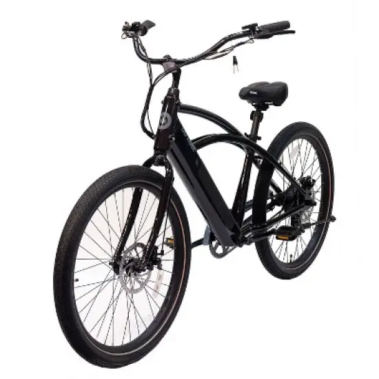 GOTRAX Adult Shoreline 27.5" Step Over Electric Cruiser Bike - Black image {1}