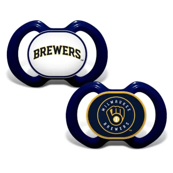 BabyFanatic Officially Licensed Unisex Pacifier 2-Pack - MLB Milwaukee Brewers image {1}