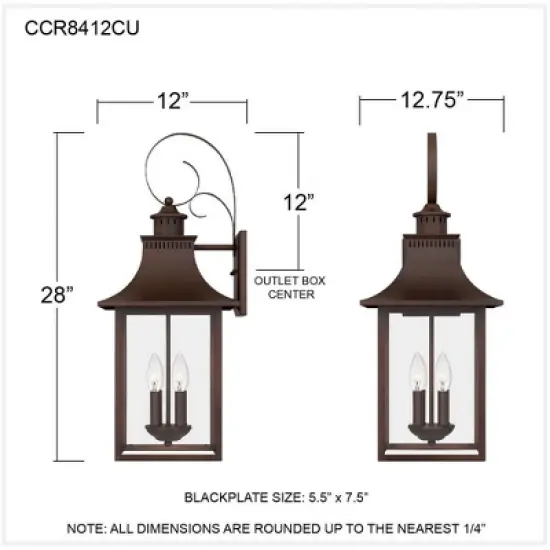 Quoizel Lighting Chancellor 4 - Light Sconce in  Copper Bronze image {4}