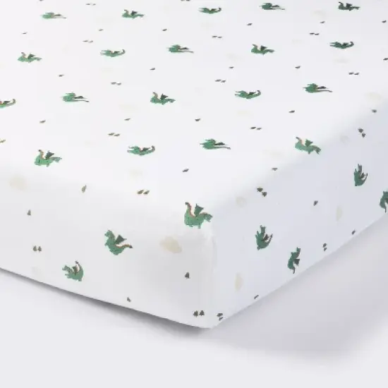 Cotton Fitted Crib Sheet - Dragons - Cloud Island&trade; image {4}