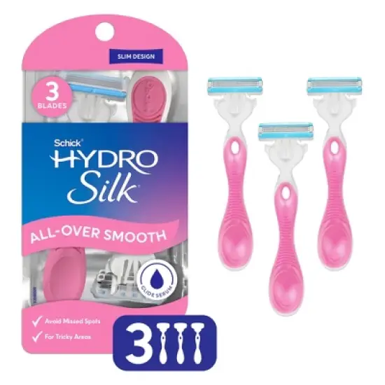 Schick Hydro Silk All-Over Smooth 3 Blade Disposable Razors - 3ct image {6}