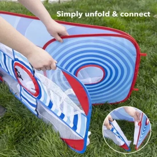 HearthSong 3-in-1 Portable Pop-Up Target Game Set with 6 Bean Bags&mdash;Skee-Ball, Bean Bag Toss, and Bulls-Eye Target image {2}