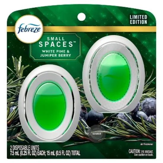 Febreze Small Spaces Air Freshener - White Pine & Juniper Berry - 0.5 fl oz/2ct image {8}