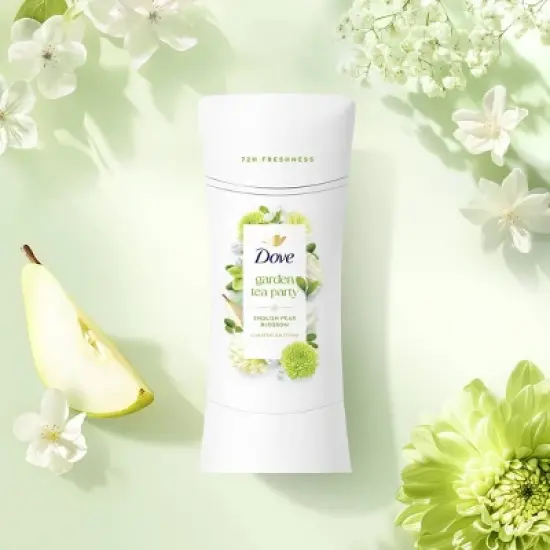 Dove Beauty Advanced Care Limited Edition Garden Tea Party Solid Antiperspirant and Deodorant English Pear Blossom - 2.6oz image {2}