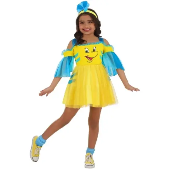 HalloweenCostumes.com Girl's Disney Flounder Halloween Costume | Kids' The Little Mermaid Costumes image {8}