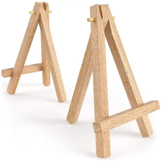 Arteza Small Mini Wood Art Display Easel, 5" - 40 Pack image {1}