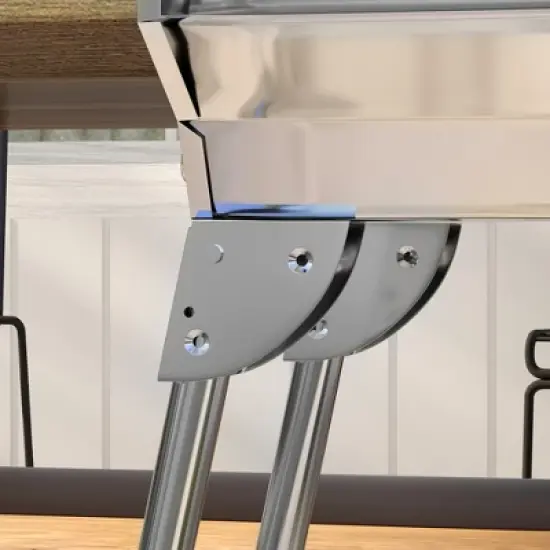 Portable Charcoal Grill, Stainless Steel Folding Outdoor BBQ Grill for Backyard Cooking, Camping, Picnic, Party, Tailgating and Travel with Pan image {5}