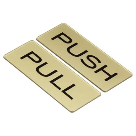 Unique Bargains Rectangle Acrylic Self-Adhesive Decor Home Business Push Pull Door Sign 2 Pcs image {4}