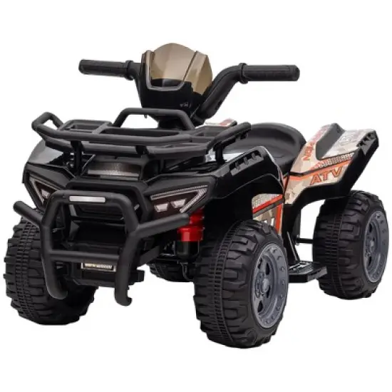 Aosom Kids Ride-on ATV Four Wheeler Car with Real Working Headlights, 6V Battery Powered Motorcycle for 18-36 Months, Black image {3}