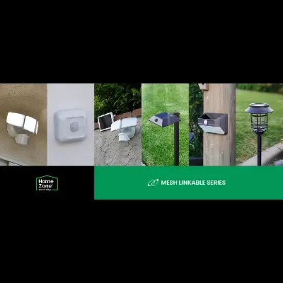 Home Zone Security&reg; Mesh-Linkable Solar SMD LED Security Wall Light, 800 Lumens, 4 Pack in Black image {10}