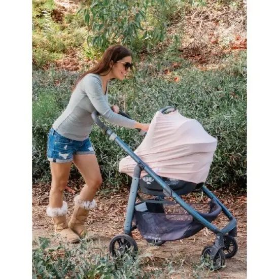 Snuggle Shield LUXE Protection Rayon from Bamboo Multi Use Antimicrobial Air Filtering Infant Car Seat/Nursing Cover - Pink image {10}