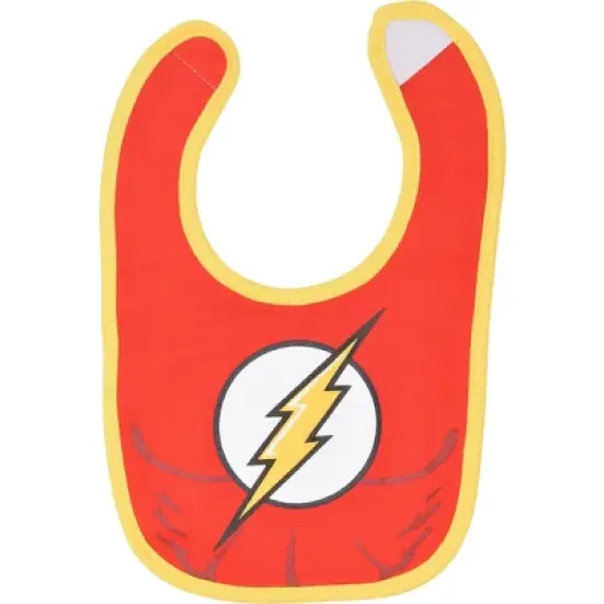DC Comics Justice League Batman Superman Green Lantern The Flash Aquaman Baby Boys 6 Pack Bib  image {1}