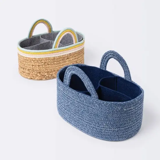 Coiled Rope Diaper Caddy with Dividers - Cloud Island&trade; Navy image {3}