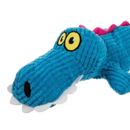 TrustyPup Silent Squeak Gator Dog Toy image {2}