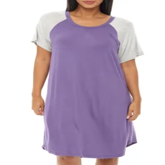 Maternity Nursing Top T-shirt Dress Soft Knit Sleep Shirt w/ Zipper Breastfeeding Sleepwear image {9}