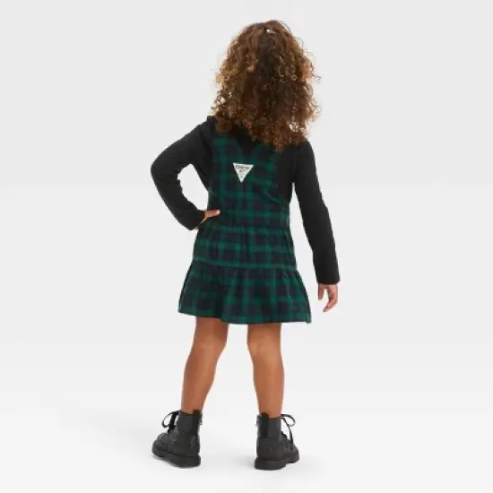 OshKosh B'gosh Toddler Girls' Plaid Skirtall Dress - Green/Navy Blue image {1}