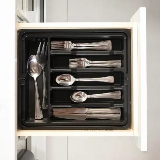 Expandable Silverware and Utensil Drawer Organizer with 8 Compartments - Space-Saving Silverware Kitchen Storage Solution, Expandable Drawer Organizer image {5}