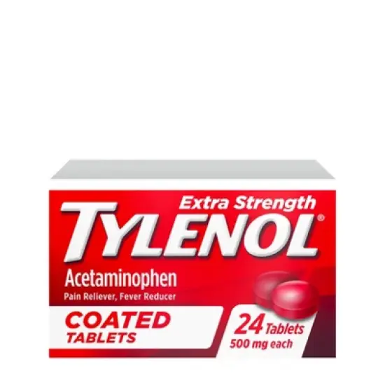 Tylenol Extra Strength Coated Tablets - Acetaminophen - 24ct image {10}