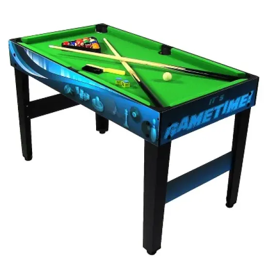 Sunnydaze 10-in-1 Multi-Game Table with Billiards, Foosball, Hockey, Ping Pong, Chess, Checkers, Backgammon, Shuffleboard, Bowling, and Cards - 49.5" image {10}