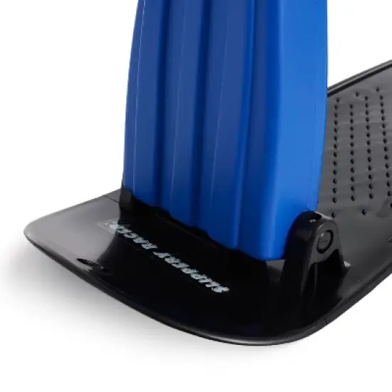 Slippery Racer Kids Lightweight Compact Foldable Downhill Outdoor Winter Ski Scooter Snow Sled for Children 4 Years and Up, Blue (2 Pack) image {3}