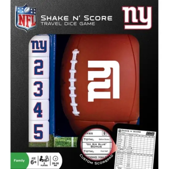 MasterPieces Officially Licsenced NFL New York Giants Shake N' Score Dice Game for Age 6 and Up image {1}