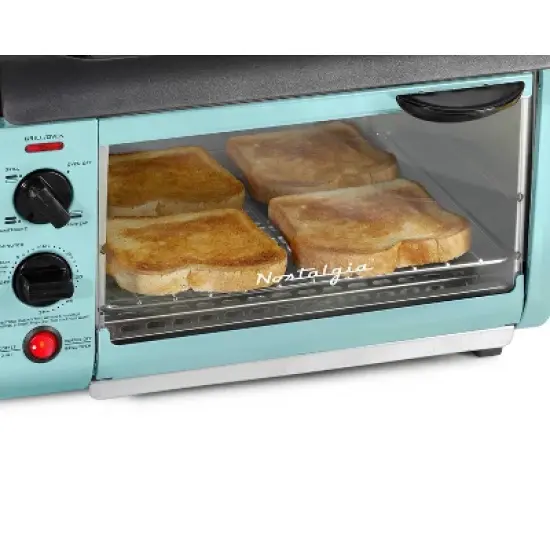 Nostalgia Electrics Retro 3-in-1Family Size Griddle Aqua image {1}