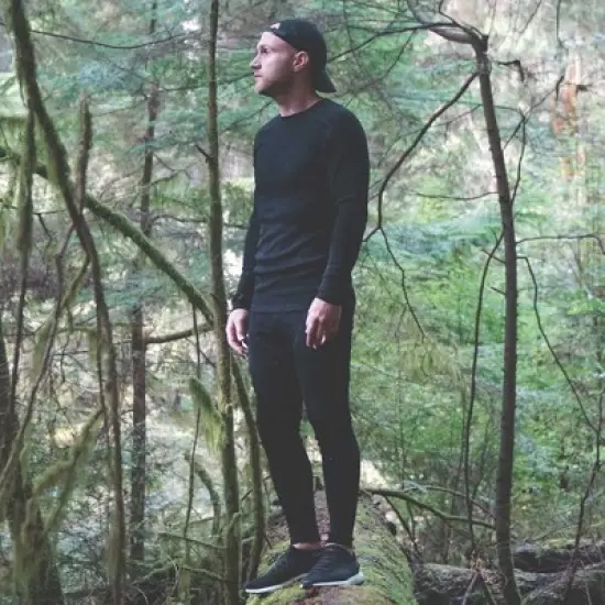 Minus33 Merino Wool Midweight - Men's Wool Flyless Running Tight Woolverino Black S image {4}