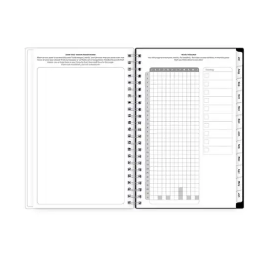 Blue Sky 5"x8" 2025-2026 Weekly/Monthly Wirebound Planner Celestial Confetti Black image {7}