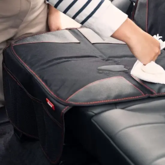 Diono Super Mat Car Seat Protector for Under Car Seat Includes 3 Mesh Storage Pockets Crash Tested - Black image {7}