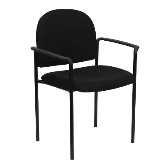 Emma and Oliver Comfort Stackable Steel Side Reception Chair with Arms image {10}