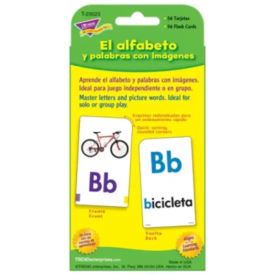 TREND El Alfabeto y Palabras con Im�genes (SP) Pocket Flash Cards image {3}