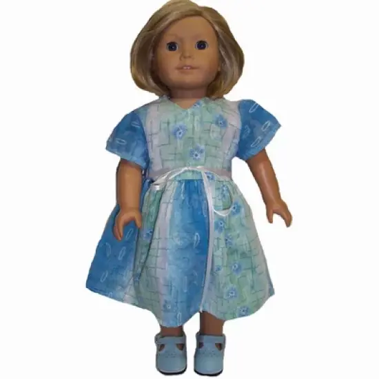 Doll Clothes Superstore Size 5 Matching Shades of Blue Dresses For Girl and Dolls image {2}