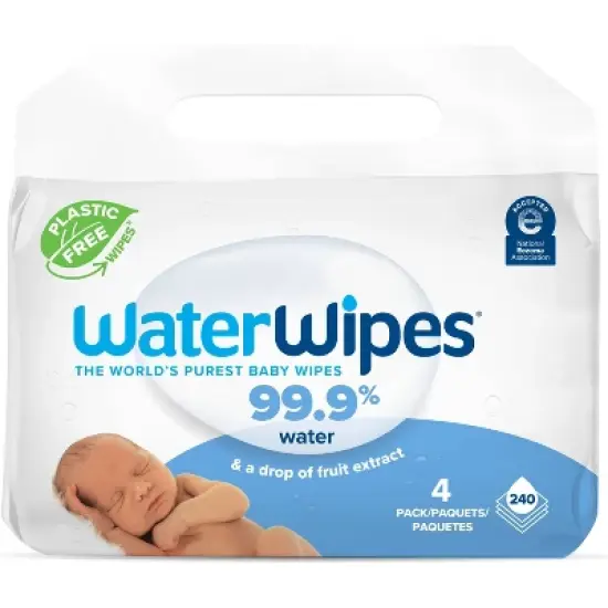 WaterWipes Plastic-Free Original Unscented 99.9% Water Based Baby Wipes - (Select Count) image {8}