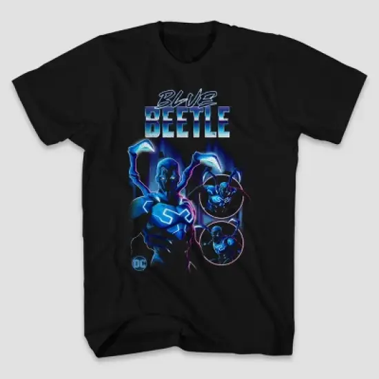Men's DC Comics Blue Beetle Short Sleeve Graphic T-Shirt - Black image {3}