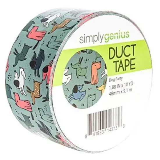 Simply Genius Single Roll Patterned Duct Tape Roll, Craft Supplies For Kids Adults, Colored Duct Tape Colors, Dog Party image {4}