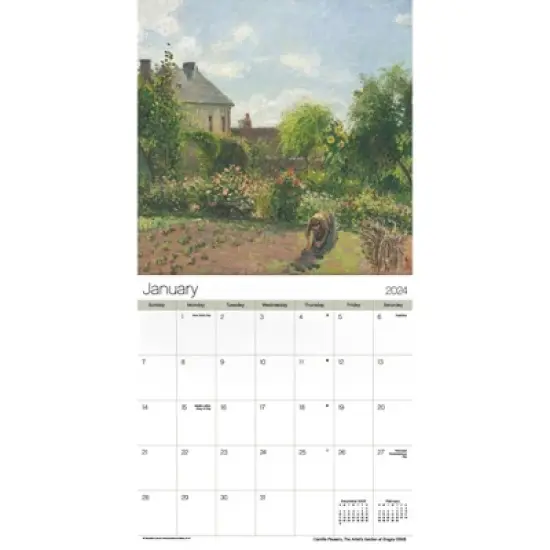 Trends International Inc. 2023-24 Wall Calendar 12"x12" Impressionism image {1}