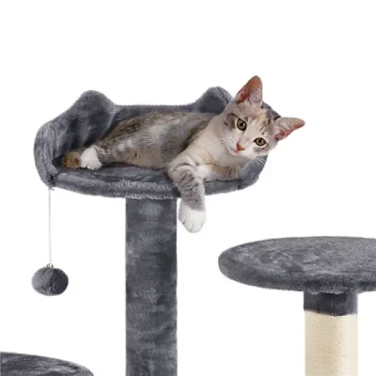 Yaheetech 70"H Cat Tree with 2 Condos for Kittens Small Cats image {6}