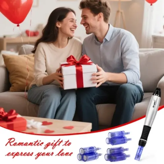 Dr. Pen Electric Derma Pen Stamp Auto MicroNeed1e Roller with 9 Pcs Cartridges - A1 image {5}