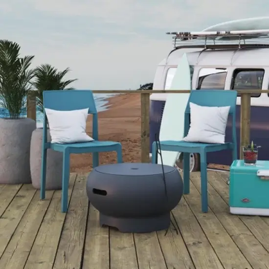 Asher Wood Burning Fire Pit with Grilling Surface - Novogratz image {2}