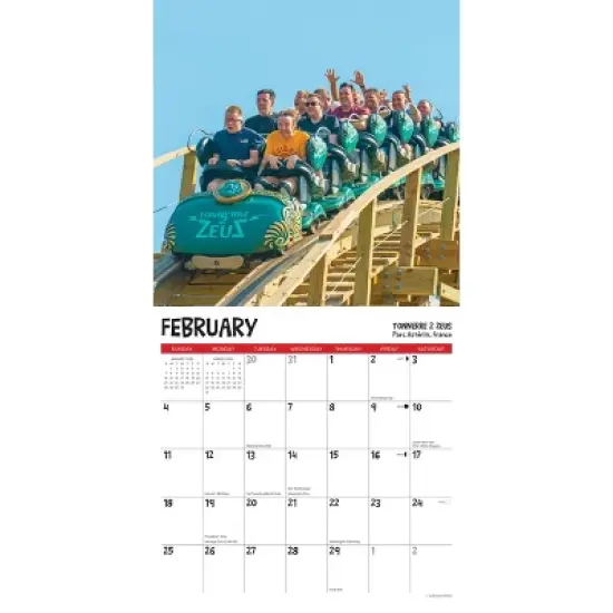 Willow Creek Press 2024 Wall Calendar 12"x12" Roller Coasters image {2}
