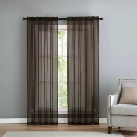Kate Aurora Living Premium 2 Pack Sheer Voile Window Curtain Panels image {4}