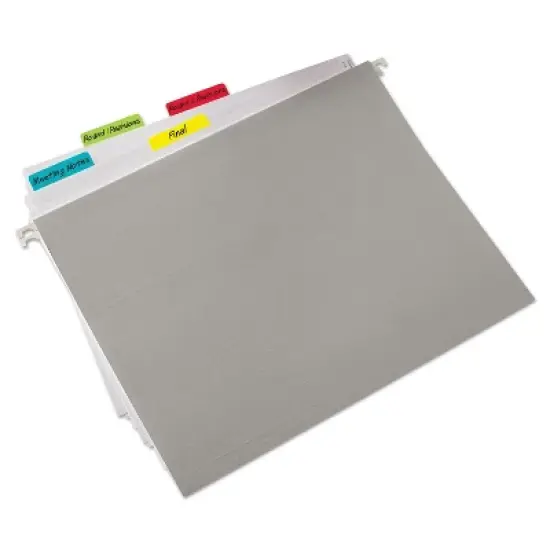 Post-it File Tabs 2 x 1 1/2 Aqua/Lime/Red/Yellow 24/Pack 686ALYR image {2}