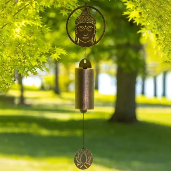 Dawhud Direct 31" H Rustic Zen Buddha Wind Chimes for Yard image {2}