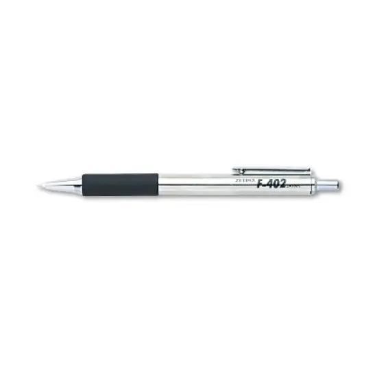 Zebra F-402 Ballpoint Retractable Pen Black Ink Fine 29210 image {3}