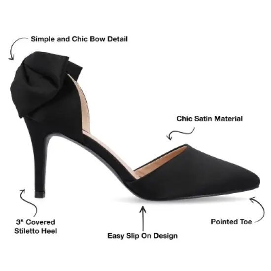 Journee Collection Women's Tanzi Pointed Toe Mid Heel Pumps image {7}