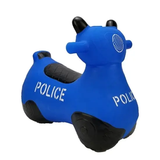 BounceZiez Inflatable Bouncy Ride-On Hopper with Pump - Police Car image {2}